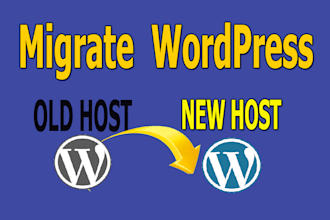 migrate your wordpress website to a new host or domain transfer
