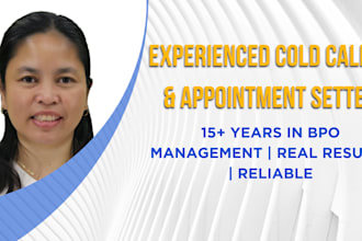 do cold calling, telemarketing, and appointment setting