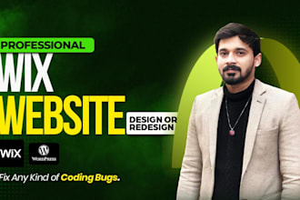 design wix website, develop wix landing pages, wix studio websites