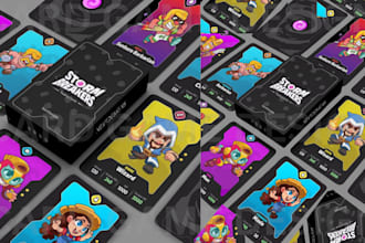 illustration amazing card game card game box design card game art