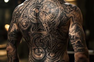 draw a unique and professional japanese tattoo design