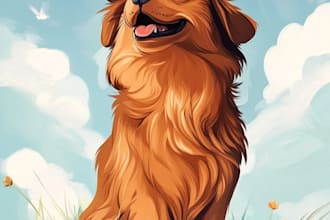 create disney style pet portraits in 24 hours