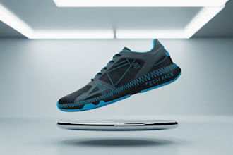 shoe sneakers footwear tech pack 3d shoe design 3d sneakers tech pack cgi ads