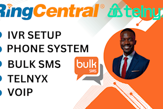 setup voip ivr telnyx phone system blk sms ringcentral 8x8 twilio account setup