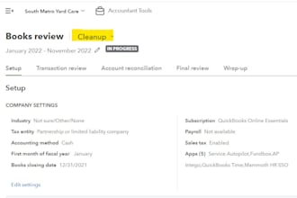 do professional bookkeeping, reconciliation and financial reports
