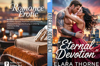 design erotic, romance, dark, fantasy, paranormal  book cover for adult