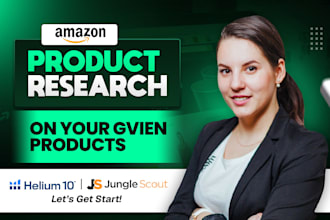run helium10 on your given products for amazon product and keywords research