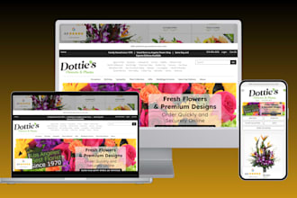 build luxury flower shopify store wedding flower website, bouquet, florist store