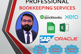 do bookkeeping in sap, oracle, quickbooks,excel, spreadsheet
