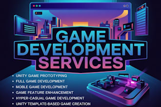 handle all your unity needs, from game development to bug fixes