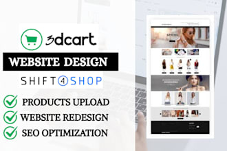 build your 3dcart shift4shop shopee website design and redesign products listing