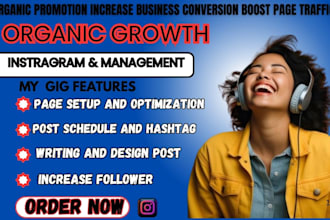 grow instagram and facebook page to promote website link and shopify store