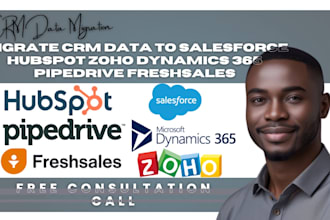 migrate CRM data to salesforce hubspot zoho dynamics 365 pipedrive freshsales
