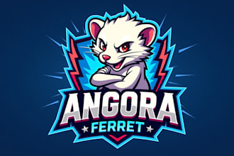 make high quality angora ferret logo with express delivery
