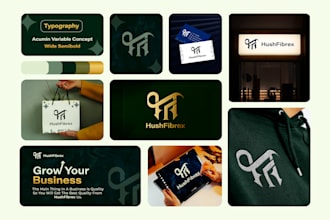 design luxury fashion minimalist clothing monogram logo with branding kit