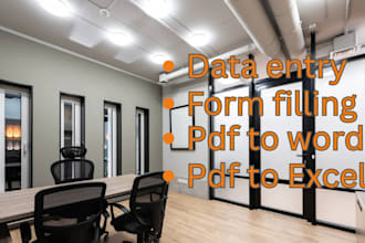 do form filling, pdf to word typing, excel jobs