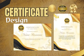 design award certificate, diploma certificate, gift card, custom certificate