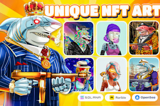 produce up to 10k 2d unique and original nft art collection