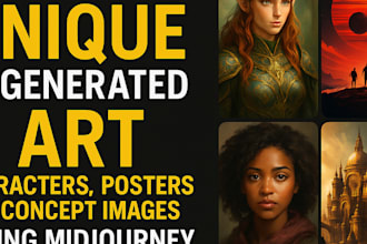 create unique ai generated art, characters, posters or concept images