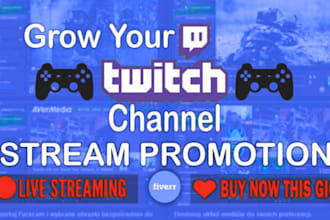 organic twitch promotion channel to real active followers and twitch live viewer