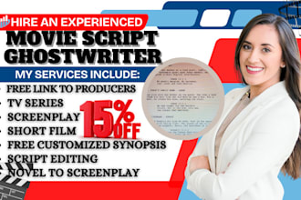 write blockbuster movie script screenplay feature film scriptwriting synopsis