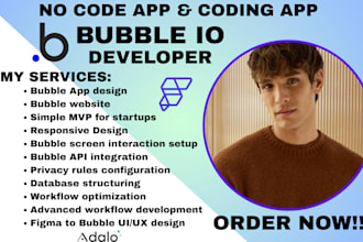 be bubble developer bubble io saas mvp marketplace adalo expert flutterflow UI