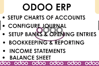 setup odoo erp accounting and inventory module with data