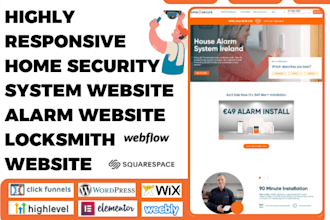 design home security system website alarm website cctv locksmith website