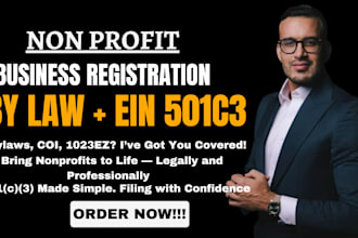 register your 501c3 nonprofit create bylaws coi reinstate 501c3 file 1023ez
