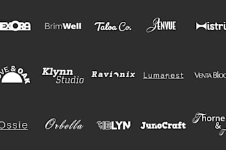 create a clean, minimal logo with branding