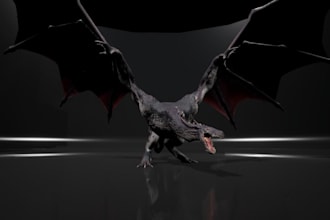 pose 3d creature character for print,ue5 animal 3d model,avatar vrml,animaze,glb