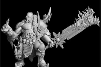 sculpt 3d warhammer 40k miniature, 3d age of sigmar model, 3d minis, 3d printing