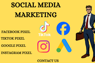 setup integrate facebook tiktok instagram google meta pixel on wordpress shopify