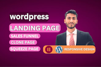 design a high converting responsive wordpress landing page using elementor pro