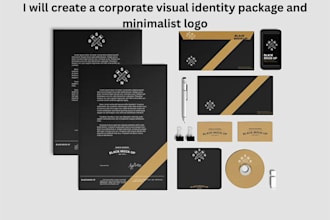 create a corporate visual identity package and minimalist logo
