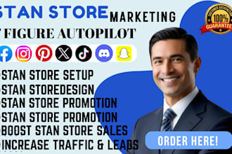 do stan store promotion, stan store marketing stan store design, set up