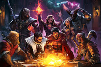 draw your dnd group party illustration
