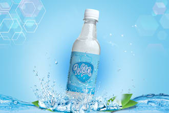 modern beverage label design, water bottle label, packaging label with mockup