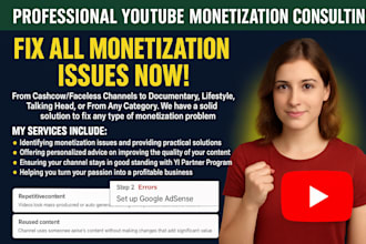 fix youtube monetization issues, resolve violations restore earnings