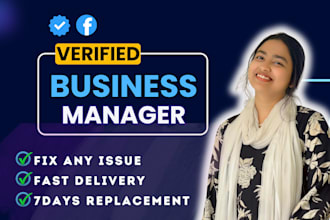 create new fresh verified fb business manager and ads account