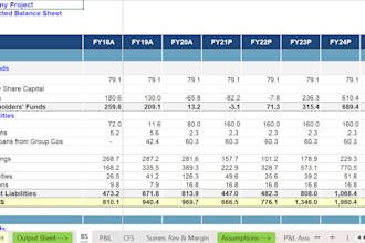 create financial model or forecast with multiple scenarios