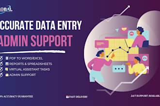 do accurate data entry, admin support, and report formatting