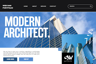 design or redesign your architectural website using wix squarespace webflow SEO