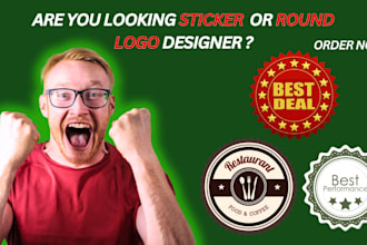 design  round badge logo, stamps, patch, label, stickers