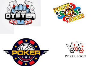 do modern poker chips, slot, card and poker logo or any graphics design