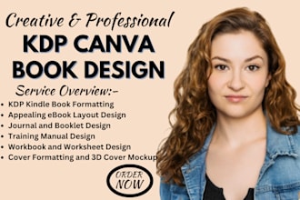do kdp journal canva ebook template design workbook booklet book layout design