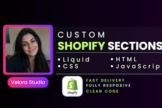 build custom shopify sections with liquid