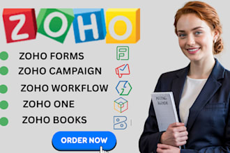 setup zoho crm, zoho books, zoho campaign, zoho creator app, zoho one, zoho form