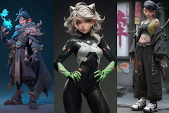 create 3d model character for your game or film 3d modeling character cartoon