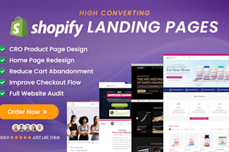 design a high converting shopify landing page or product page